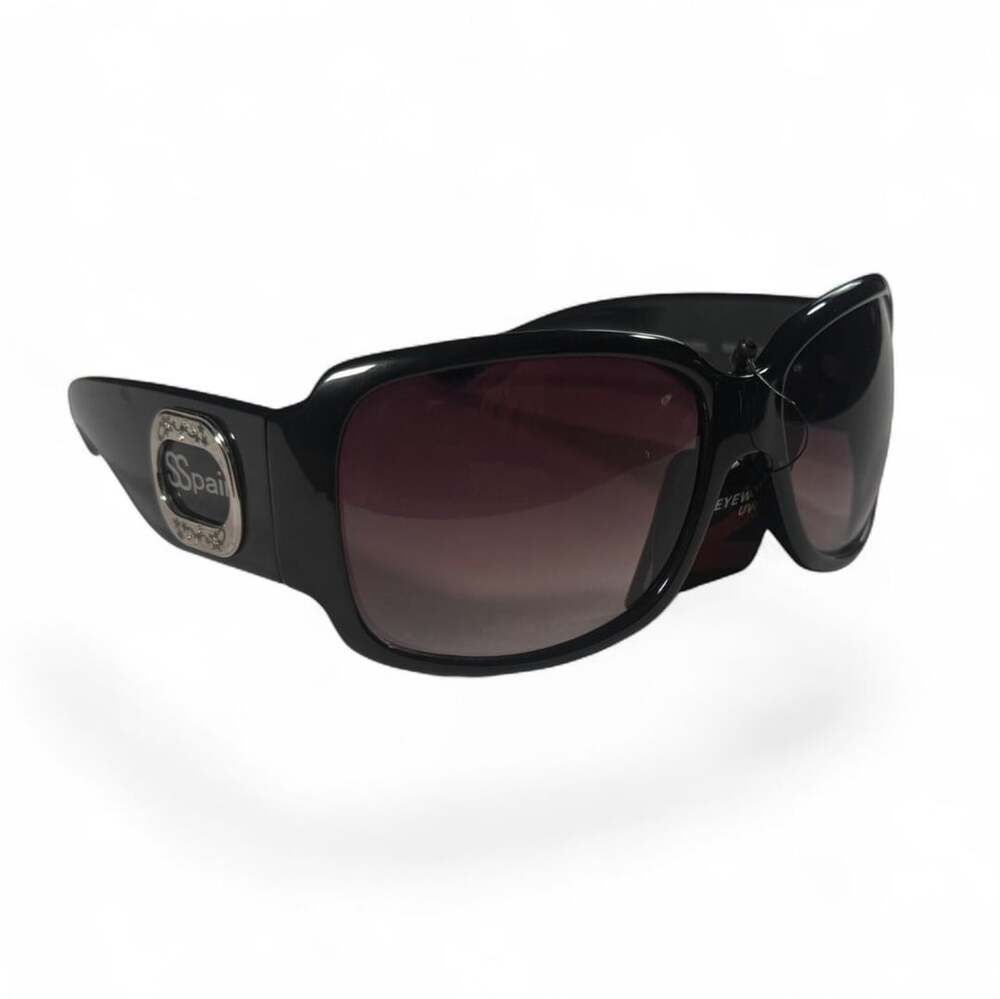 SSpair Vatel Sunglasses Black Y2K Oversized Rhinestone Eyewear